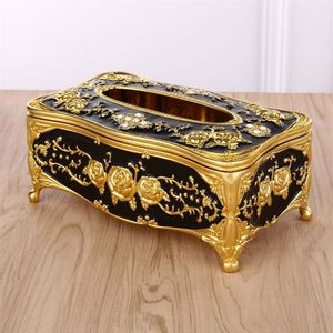 Creative Acryl Tissue Box Home Decor European Paper Rack Office Home Office KTV El Desktop Paper Storage Box LZM055234Y