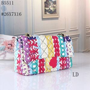 Autumn and winter rainbow print CF bag luxury designer bag women's shoulder bag crossbody bag high-end large capacity bag wallet fairy must-have mini tn rainbow colors