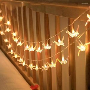 Dizeler LED String Lights Kağıt Vinçler Kapalı Pil Çelenk Noel Dekor Tatil Sevgililer Günü Partisi Düğün Noel Peri301i