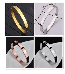 Rose gold 316L stainless steel screw bangle bracelet with screwdriver and stone screws with box 2020 womens bracel3794459