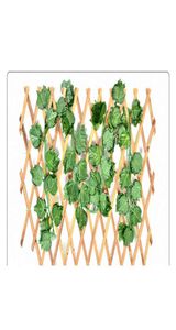 12PCS Sztuczny wystrój liści girland Faux Vine Ivy Indoor Outdoor Decor Decor Wedding Flower Green Liście Christmas7243098