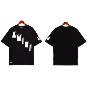 Мужская дизайнерская футболка Свободная и модная мужская повседневная рубашка класса люкс уличный хип-хоп хип-хип-пара с короткими рукавами европейского размера S-XL