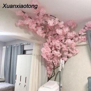 装飾的な花の花輪1pcs桜の花のための人工枝装飾装飾天井壁d293i