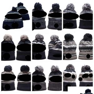 Beanie/Kafatası Kapakları Dallascowboysbobble Hats Beyzbol Top 2023-24 Moda Tasarımcısı Kova Şapkası Tıknaz Knit Faux Pom Beanie Noel Dro DHFI8