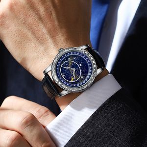 Starry Sky Watches 고품질 남성 패션 비 기계적 방수 시계