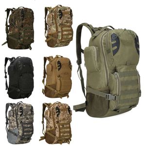 Utomhus Combat Camouflage Tactical Molle 45L Backpack Sports Pack Handing Bag Tactical Rucksack Camo Knapsack No11-015 J0e8