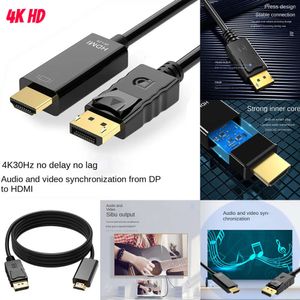 New Laptop Adapters Chargers DP DisplayPort To HDMI Cable DisplayPort Male To Male HDMI Compatible Video Audio Cable for Computer Laptop TV Projector Monitor