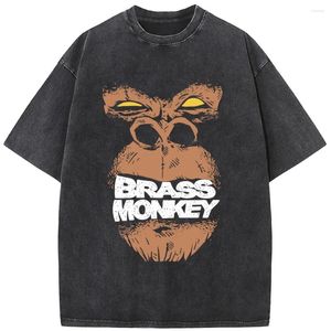 Erkek Tişörtleri Sarı Öğrenci Orangutan Kısa kollu T-Shirt Erkekler Kadın Günlük Moda Büyük Boyutlu Vintage Renkli Erkek Tişörtler