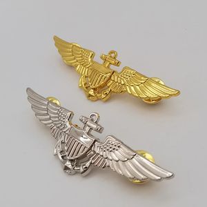 Pins broszki amerykańskie marynarki wojenne pilot metalowe skrzydła pin broch broszka wojskowa 231208