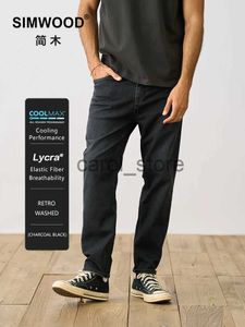 Herrbyxor simwood 2023 sommar ny 9.3 oz lätt coolmax tyg kylning prestanda ankel längd jeans män bekväma denim byxor j231208