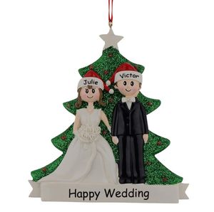 Maxora Paar-Hochzeitsharz-Weihnachtsverlobungsornamente, personalisierte Geschenke, Souvenirs für Valentinstagsgeschenke, Partydekoration3973184