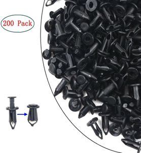 200Pcs 8mm Nylon Bumper Fastener Fender Clip Body Rivet ATV Parts Automotive Furniture Assembly Expansion Screws Kit Clips9009924