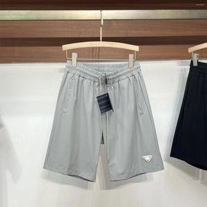 Мужские шорты CINESSD, легкие быстросохнущие шорты с завязками на талии, лето 2023, однотонные прямые повседневные пляжные брюки