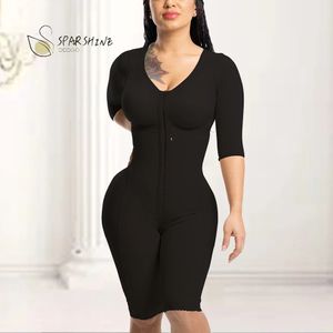 Waist Tummy Shaper Full Body Shaper Post Sleeves And Bra Faja With Sleeves Bra Postpartum Recovery Shapewear 231208