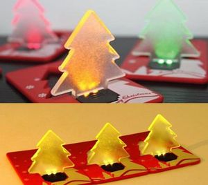 Portable Unique Design Folding Pocket Card LED Christmas Tree Night Light Lamp Bulb Novelty XMAS Gifts decor LED lights JF4951441535