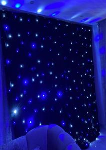 Dekoracja imprezy LED Star Curtain Fireproof Tkanina na scenę nocnym Wedding Troxdrops Centerpieces Rozmiar Conginizati8235841