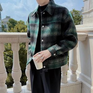 Misto lana da uomo Abbigliamento di marca Uomo Primavera Giacche di lana da lavoro di alta qualità / Uomo Sim Fit Moda Cappotto di lana casual Taglie forti S-3XL 231211