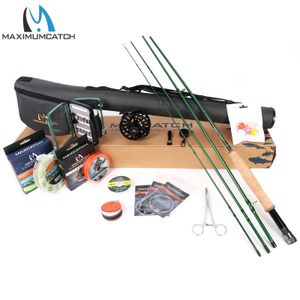 Fiske tillbehör MaximumCatch MaxCatch Premier Fly Rod Kit och Reel Combo Complete Outfit 231211