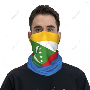 Halsdukar unisex comoros flagga halsduk halsduk hals ansikte mask varmare sömlös bandana huvudbonad cykel vandring