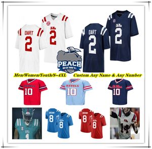 Ole Miss Rebels College-Football-Trikot Jaxson Dart Spencer Sanders Eli Manning Quinshon Judkins Tre Harris Watkins Dayton Wade Ashanti Cistrunk Khari Coleman 4XL