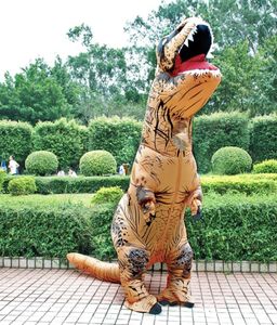 Dorosły nadmuchiwany kostium dinozaurów kostium t rex dmuchania imprezy fantazyjna sukienka Mascot Cosplay dla mężczyzn dla mężczyzn Kid Dino Cartoon3055253