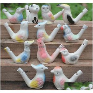 Other Home & Garden 200Pcs Wholesale Dropship New Arrival Water Bird Whistle Clay Ceramic Glazed Whistle-Peacock Birds 0110 Drop Deliv Dhykw