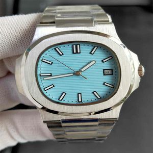 Nuovi arrivi moda uomo orologi movimento meccanico automatico cinturino in acciaio inossidabile orologio da polso uomo quadrante blu chiaro alta qualità212R