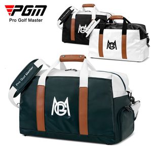 Golf Bags PGM Men Women Golf Clothing Bag PU Lightweight Waterproof Travel Carrying Bag Independent Shoe Bag YWB043 231211