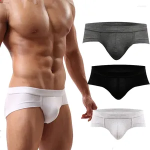 Underpants 4Pcs/Lot Men's Sexy Breathable Brief Modal Comfortable Mens Briefs Underwear Black White