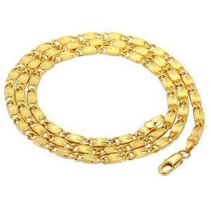 24K Gold Plated Chains For Men And Women Charming Fine Jewelry Choker 3MM Necklaces Whole Beautiful Gift Link Chain Party8626959