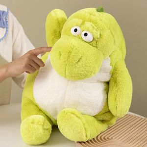 Bambole di peluche 4580 cm Morbido dinosauro verde farcito Giocattoli per bambini Kawaii Peluche per ragazze Regali di compleanno Bel sonno abbracciabile 231211