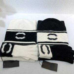 Wool Trend Hat Scalf Zestaw Hats Mężczyźni i kobiety Mody projektantów Szal kaszmirowe Scalits Rękawiczki odpowiednie na zimę