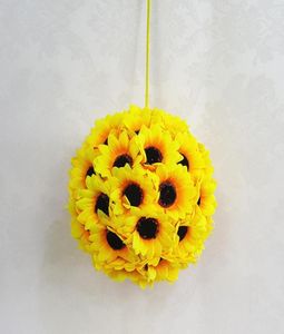 1 Stück 14 cm/5,5 Zoll künstliche Blumenkugel aus Seide, küssende Aufhänger-Kugel für DIY-Hochzeitsfeier-Dekorationen, Brautblumen-küssende Bälle7215076