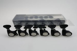 Gitar Pegs Tuner Makine Başlıkları Yükseltilmiş Versiyon Kilitleme Dize Ayarlama Anahtar Pegs Stil Elektro Gitar Black4032194