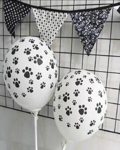 Black Dog Paws Ballonnen Latex Ball Bare Footprint Dot Printed Thicken Air Balloons Birthday Party Decorations Supplies Kids Toy9306512