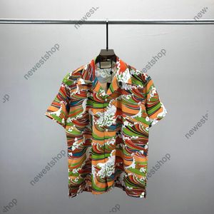 Europa heren Plus Tees Parijs geel T-shirt Hawaii Strand t-shirt Mannen Dames Zomer T-shirt met kleurenprint Polyester T-shirts met korte mouwen Hiphop Ontwerpers T-shirt