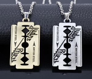 Dongsheng Musikband Judas Priest Halsband Razor Blade Shape Pendant Fashion Link Chain Halsband Friendship Gift Smycken Kedjor8143449