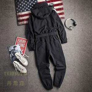 Men's Jeans Autumn and winter trendy overalls Long sleeved jumpsuit Hip hop shoulder strap men's and women's jumpsuit suit 230131