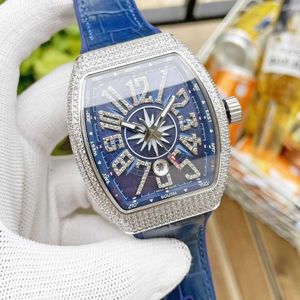 2024 Richar FM Frank Watch Mens Wine Barrel Star Star Full Diamond Lovers A Pare Watches Womens Miller