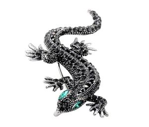 Pins Brooches Pins Lizard Brooch For Women039s Shirt Cute Silver Gifts Fashion Jewelry Metal Pin Set Enamel Rhinestone Gecko W8285041