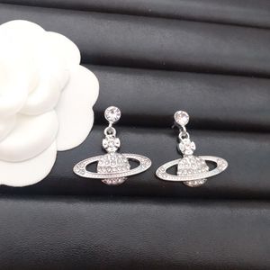 Luxury Diamond Brand Designer Earrings Letters Stud 18K Gold Plated Geometric Famous smycken Women Earring Wedding Party Gift