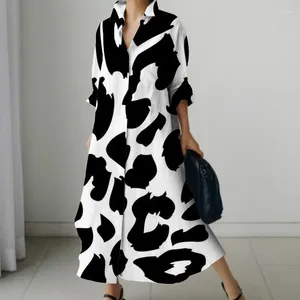 Casual Dresses Women'S High-Quality Shirt Dress Leopard Print Comfortable Fashionable Simple And Beautiful Exclusive To Women