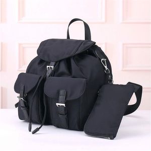 Двойной сетевой модный холст рюкзак для женщин модного спинка для мужчин сумочка на плече.