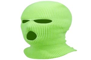 Nuovo passamontagna maschera cappello copertura invernale maschera al neon verde cappelli di Halloween per festa moto bicicletta sci ciclismo2147538