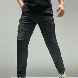 Men's Pants Mens Fashion Casual Multi Pocket Zipper Buckle Male Cargo Outdoor Workout Wide Leg