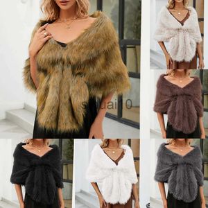 Women's Leather Faux Leather 2023 New Party Shawl Women's Fur Evening Dress Party Must Wear You the Most Beautiful Woman Fashion and Casual J231211