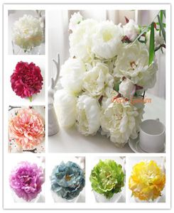 50st 16Color 145cm Artificial Silk Peony Flower Heads Diy Wedding Wall Arch Bakgrund Bouquet Party Decorative Flowers Festival1662596