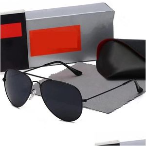 Sunglasses Men Classic Brand Retro Frame Pilot Sun Glasses Mens For Women Luxury Designer Eyewear Metal Drop Delivery Fashion Accessor Dhxca