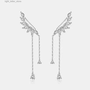 Stud VEWANT New 925 Sterling Silver Line Drop Earring Climber Pendiente Piercing Luxury Fine Jewelry 2023 Women Wedding Jewelry YQ231211