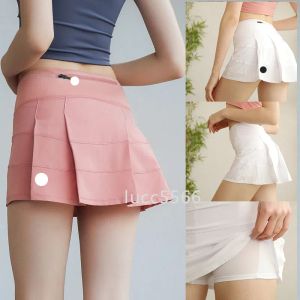 Lu Abbigliamento da gigoni da tennis a pieghe da tennis abbigliamento da palestra da ginnastica che gestisce fitness limone golf skorts per morbidi pantaloncini simpatici traspiranti